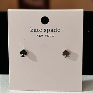 Kate Spade silver spade earrings NWT